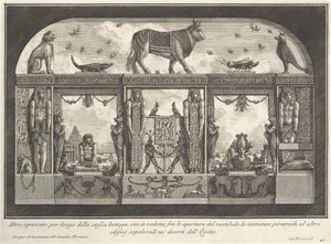 Ägyptische Wanddekoration für das Caffè degli Inglesi, Piazza di Spagna, Rom, 1769. Aus Diverse maniere d